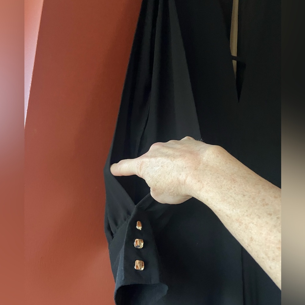 Mind Code Classic Black Long Sleeve Jumpsuit - image 2